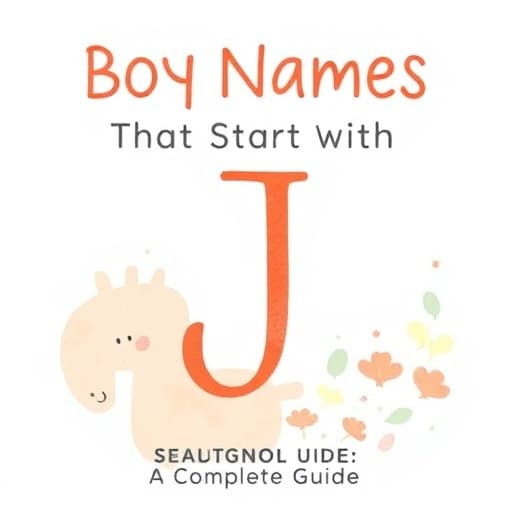 Boy Names That Start With J: A Complete Guide